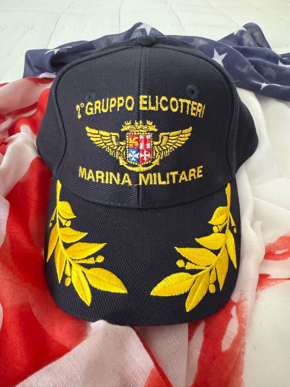 Italian Navy Officer Cap 2° Gruppo Elicotteri Marina Militare Hat NWOT